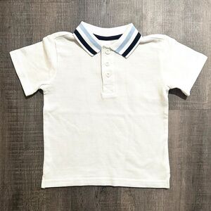 💞 New Baby & Toddler Boy Size 24 Months White Short Sleeve Polo Shirt